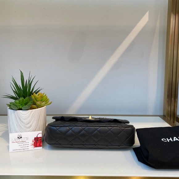 Chanel Lambskin Black Flap Bag with Charm - Picture 4 of 8